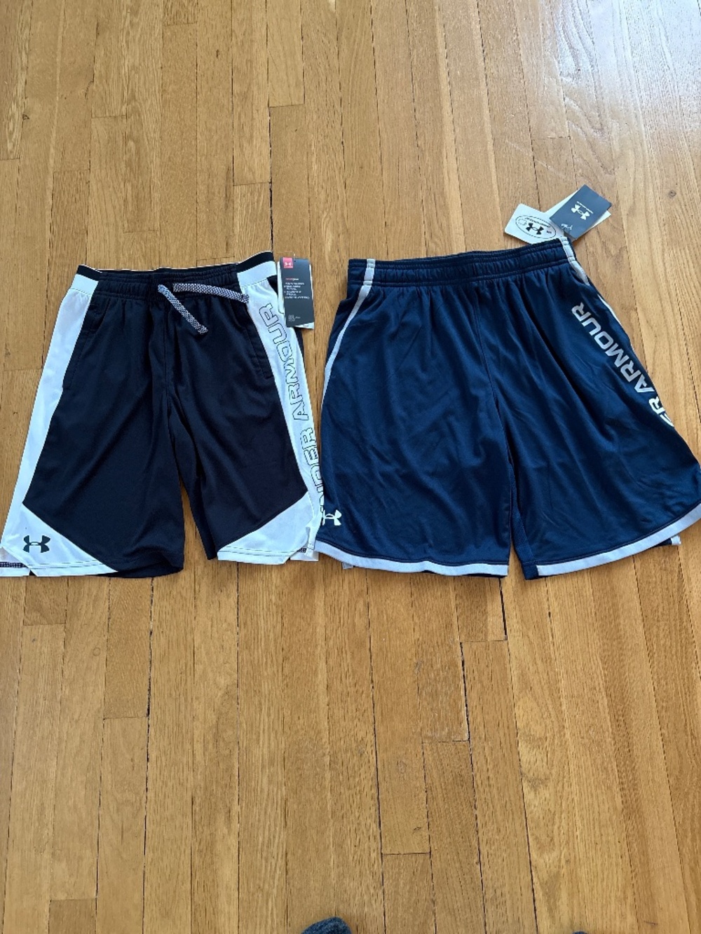 Under Armour Boys Shorts Lot Youth Large YL NWT 3 Pair Athletic 2-in-1 Mesh